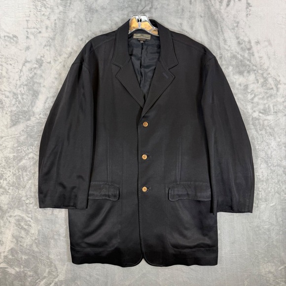 Tommy Bahama Mens 100% Silk Island Soft Blazer Sport Coat Size XL Black